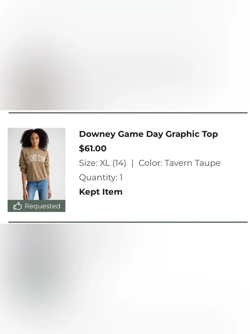 Thread & Supply Taupe 'GAME DAY' Crewneck Sweatshirt